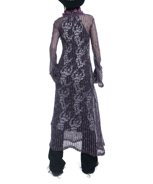 Three-dimensional Pleate-neck Dress